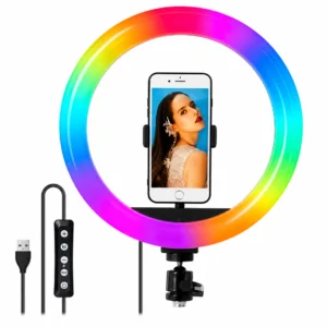 Aro De Luz Rgb Suono Usb 15 Colores Ajustables 26Cm - Image 1