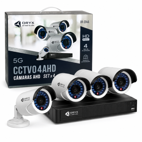 Kit20CCTV20de20Seguridad20con20420CaCC81maras20HD20OryxE2809320Vigilancia20para20Casa20o20Negocio 1