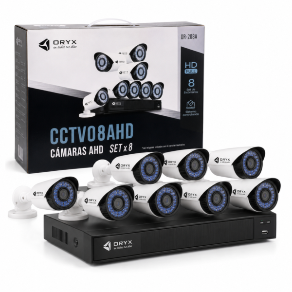 Kit20CCTV20de20Seguridad20con20820CaCC81maras20HD20Oryx20 1