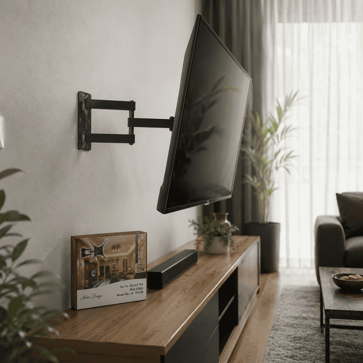 Soporte Articulado para TV 14 a 55" Oryx JS-1455M – Giratorio con Extensión y Tilt 1 Soporte20Articulado20para20TV201420a205520Oryx20JS 1455M 2