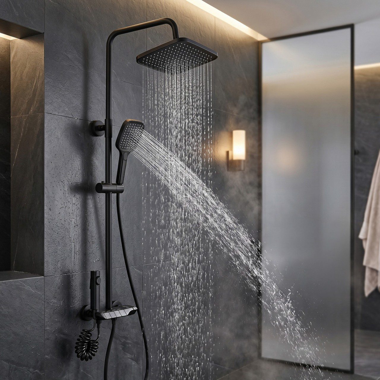 Ducha con Rociador Superior Suono Negro 2 download 20187 zoom