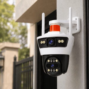 Cámara de Seguridad WiFi JORTAN Doble Lente con Sirena IP66 - Image 2