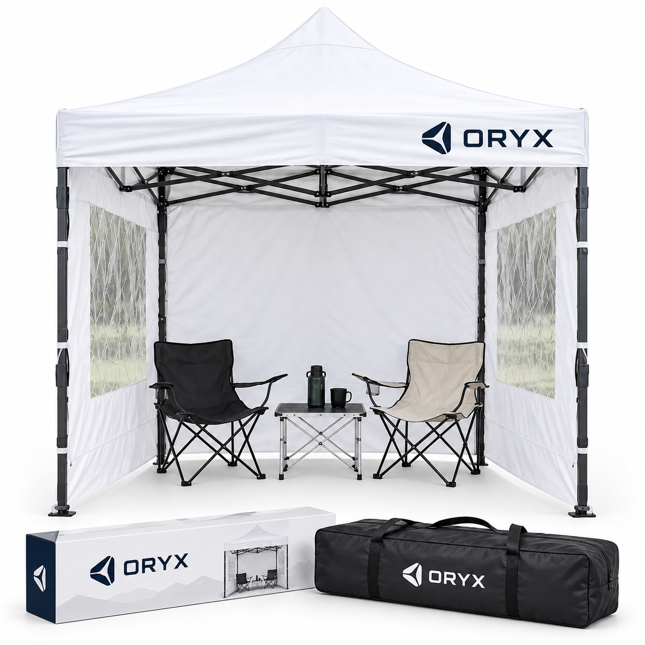 Carpa Plegable Blanca Oryx con Bolso OR-TNT02