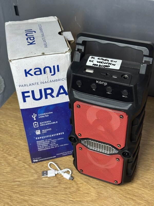 Parlante Bluetooth Kanji Fura con Radio FM y Luces LED
