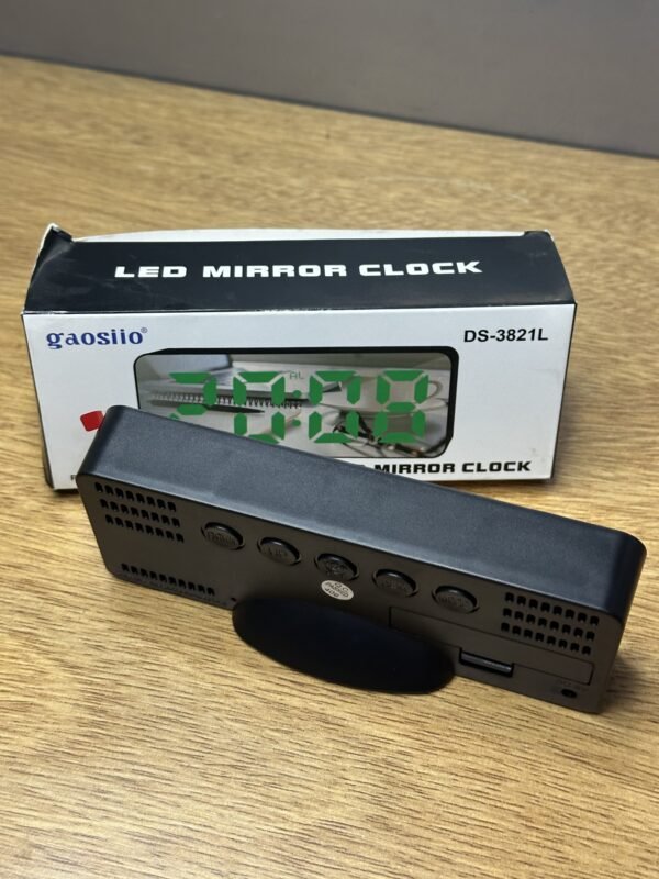 Reloj Despertador Digital DS-3821L con Espejo LED