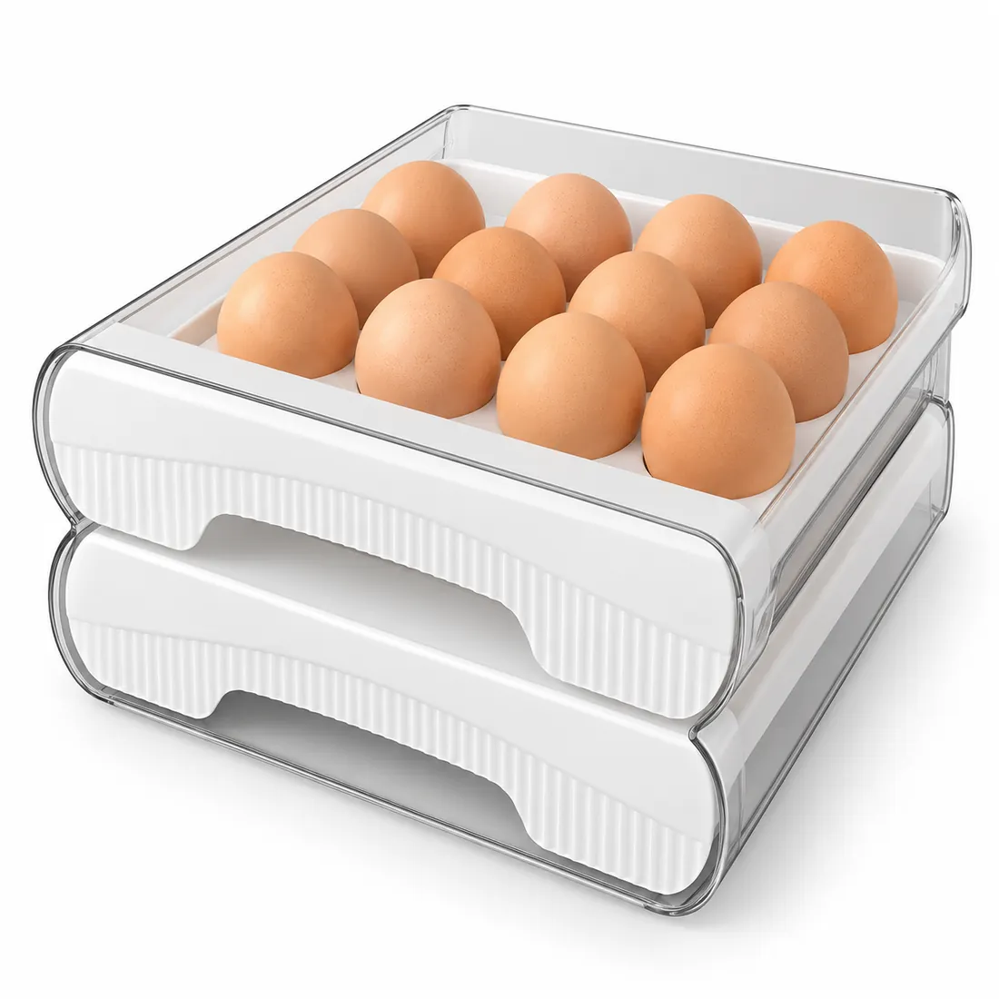 Organizador Porta Huevos de 2 Niveles para 32 Unidades