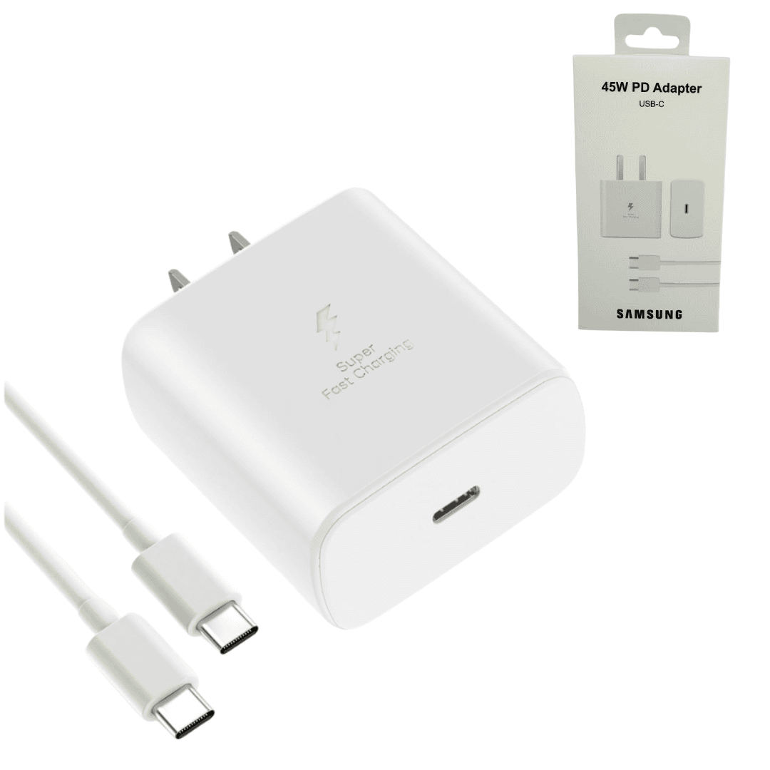 Cabezal Cargador Samsung 45W – Caja Blanca