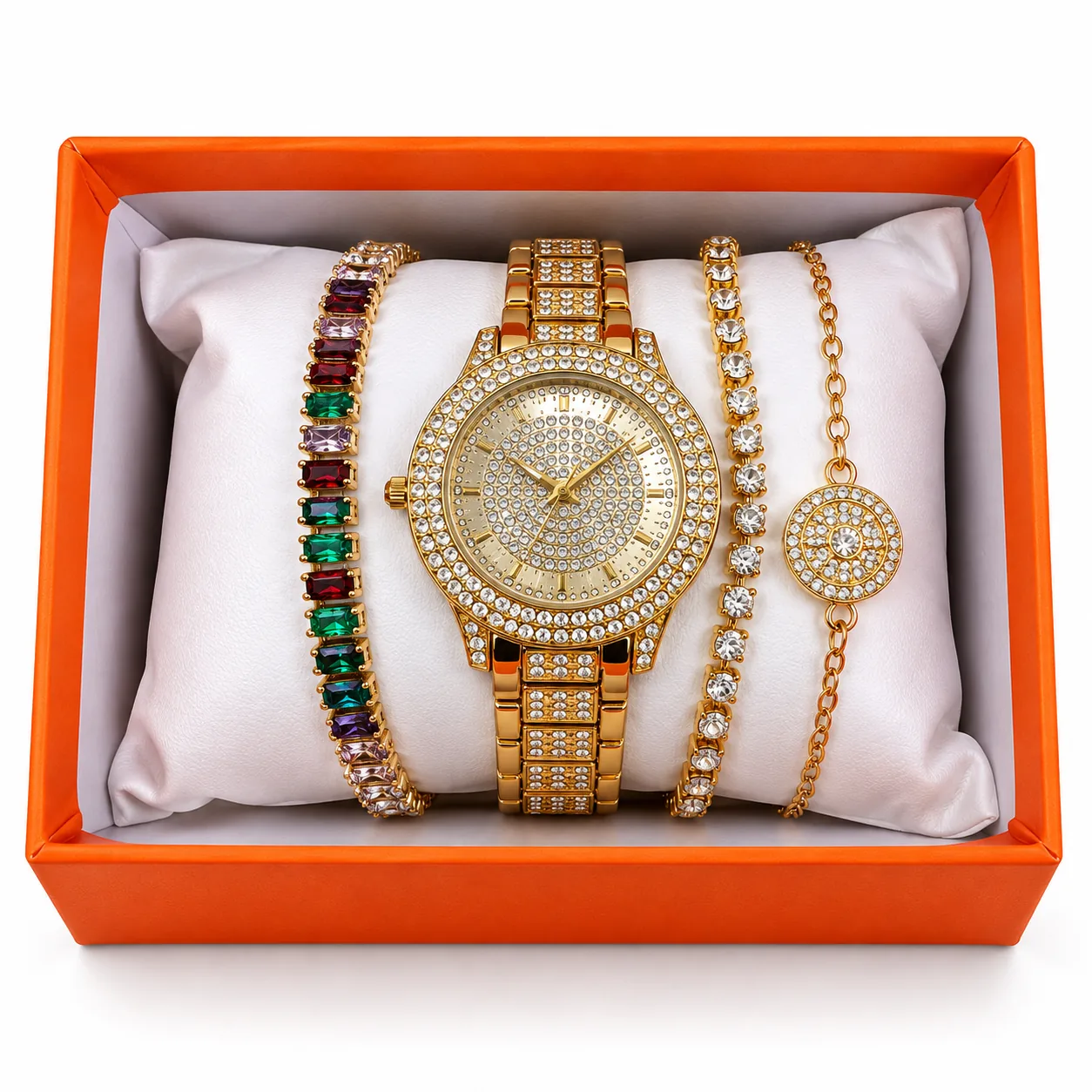 Set de Pulseras y Reloj para Dama XP01
